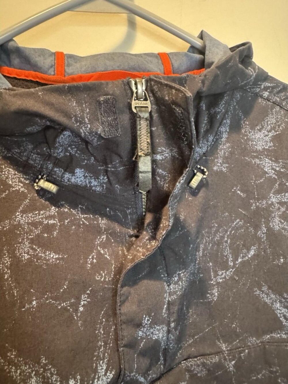 Prana Mens Blue Windbreaker Hooded Jacket XL Outdoor Lightweight - Picture 5 of 12